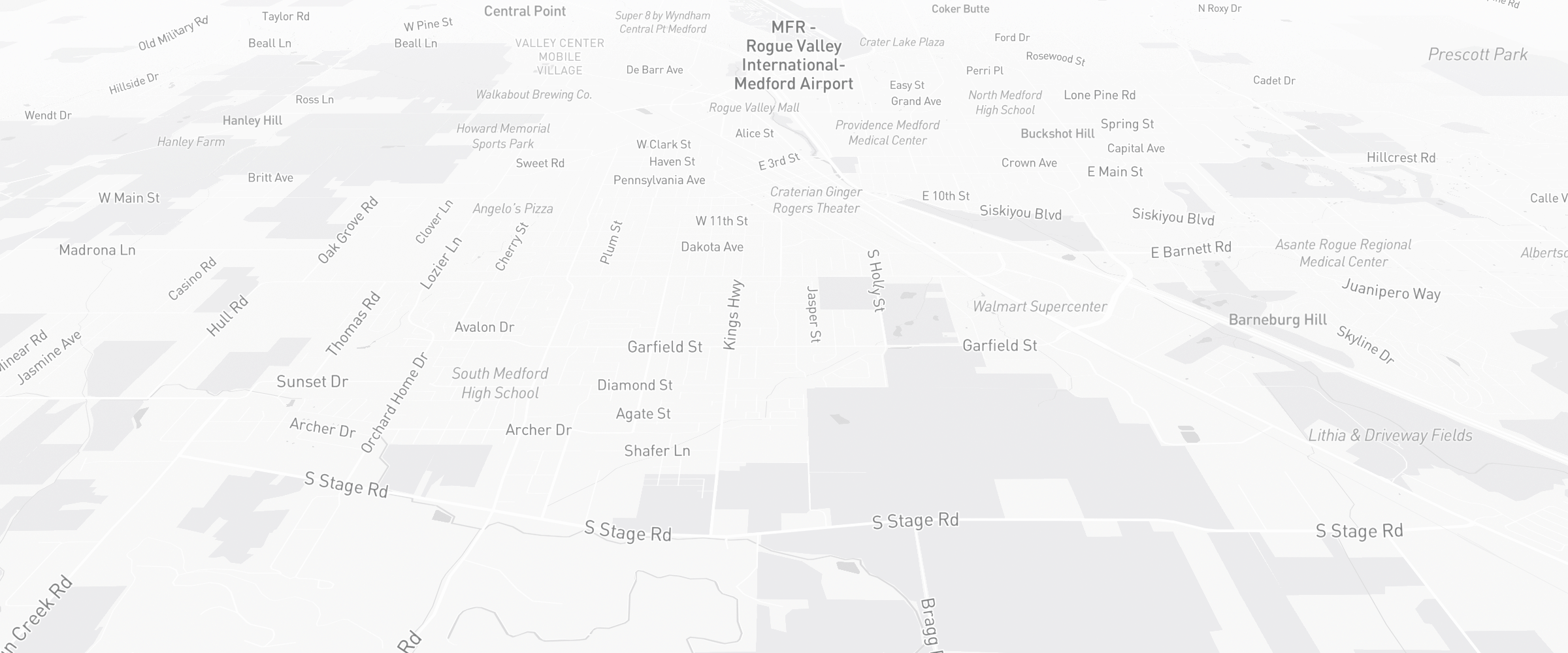 Neighborhood map of Medford, OR — the area served by Life Insurance Agents of Medford Group